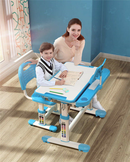 Children's  Study Desk Height Adjustable  Storage Drawer