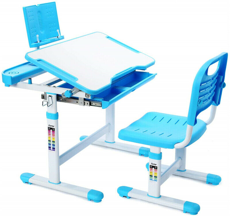 Children's  Study Desk Height Adjustable  Storage Drawer