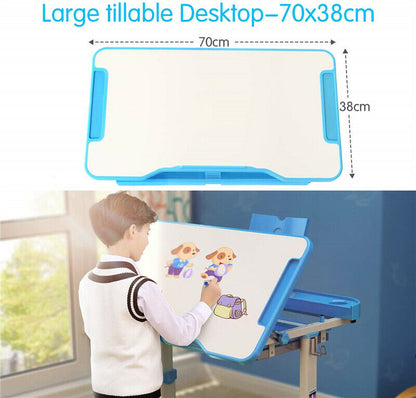Children's  Study Desk Height Adjustable  Storage Drawer